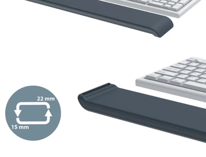 Leitz Reposamuñecas Ergo para Teclado Ajustable Gris Oscuro Leitz Reposamuñecas Ergo para Teclado Ajustable Gris Oscuro