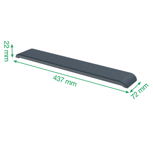 Leitz Reposamuñecas Ergo para Teclado Ajustable Gris Oscuro