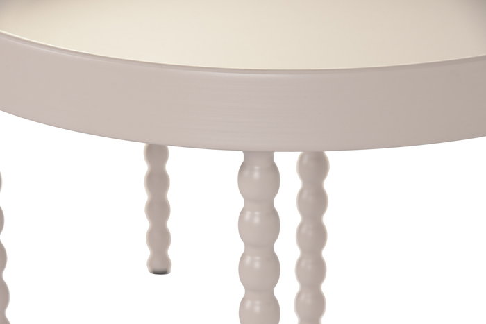 DKD Home Decor Mesita Auxiliar Urban Crema 75 x 40 x 75 cm Set de 2