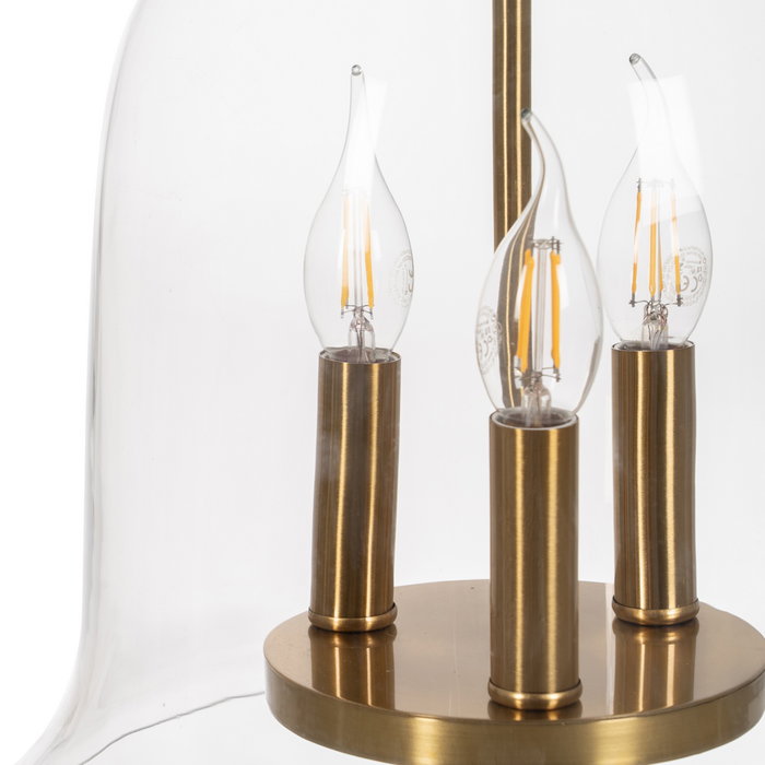 Lámpara Techo Oro Metal / Cristal 33 X 33 X 54 cm Lámpara Techo Oro Metal / Cristal 33 X 33 X 54 cm