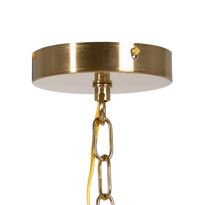 Lámpara Techo Oro Metal / Cristal 33 X 33 X 54 cm Lámpara Techo Oro Metal / Cristal 33 X 33 X 54 cm