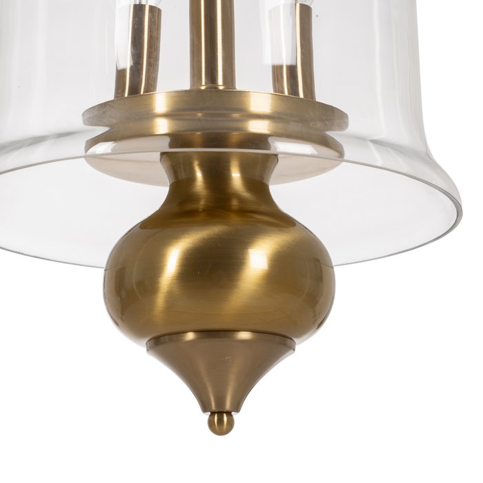 Lámpara Techo Oro Metal / Cristal 33 X 33 X 54 cm Lámpara Techo Oro Metal / Cristal 33 X 33 X 54 cm