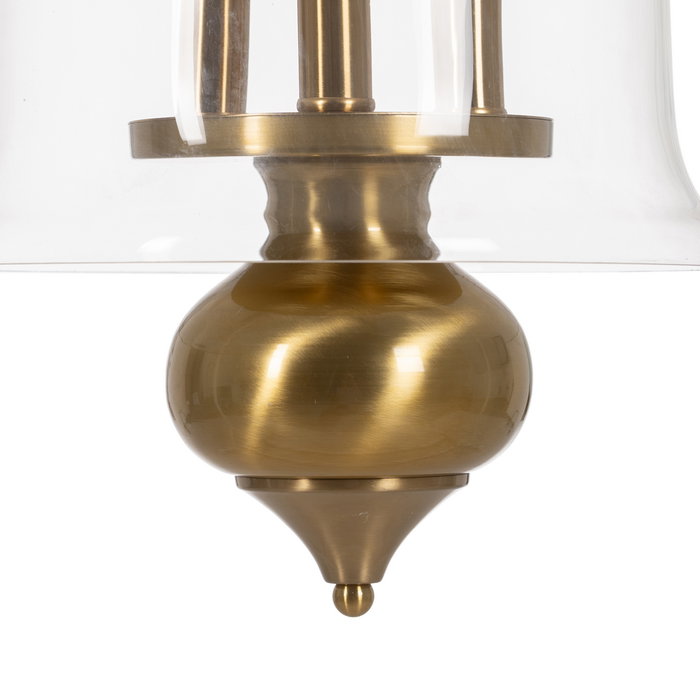 Lámpara Techo Oro Metal / Cristal 33 X 33 X 54 cm Lámpara Techo Oro Metal / Cristal 33 X 33 X 54 cm