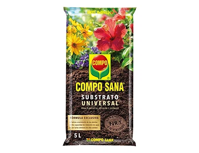 Compo Sustrato Universal para Plantas de Interior y Exterior, 5 Litros Compo Sustrato Universal para Plantas de Interior y Exterior, 5 Litros
