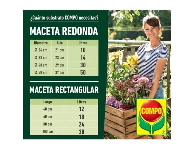 Compo Sustrato Universal para Plantas de Interior y Exterior, 5 Litros Compo Sustrato Universal para Plantas de Interior y Exterior, 5 Litros