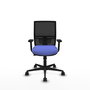 PIQUERAS Y CRESPO Silla de oficina Yunquera con mecanismo Sincro/Traslack, Azul claro y Negro