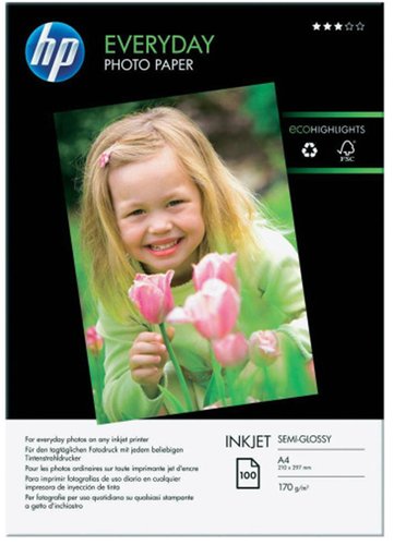 HP Papel Fotográfico Everyday Glossy A4 200g, 100 Hojas HP Papel Fotográfico Everyday Glossy A4 200g, 100 Hojas
