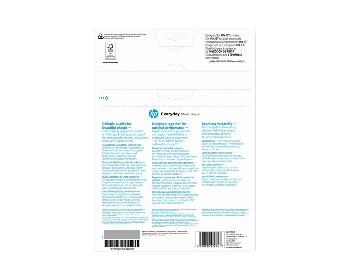 HP Papel Fotográfico Everyday A4 Semisatinado 200g