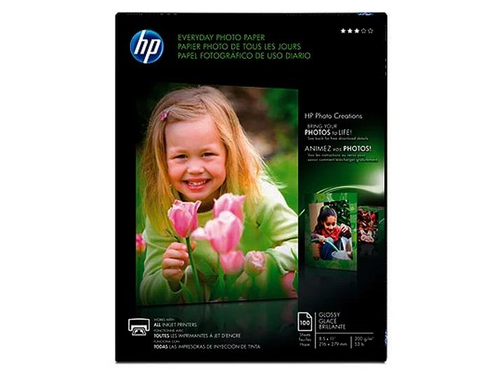 Hp Papel Fotográfico A4 Semi Glossy 200gr Paquete 100 Hojas