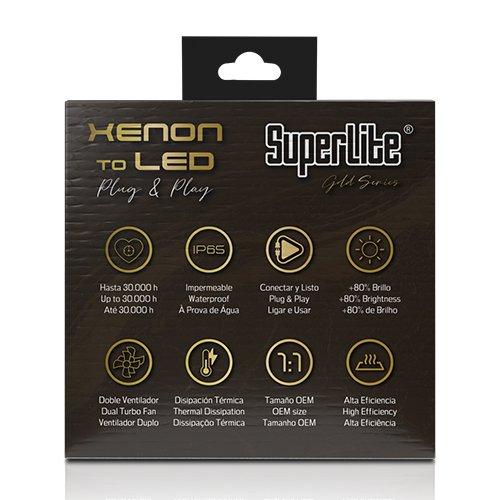 Abc BOM12325 Kit Conversión Xenon a Led D1S Gold Cambus 9000K Plug & Play