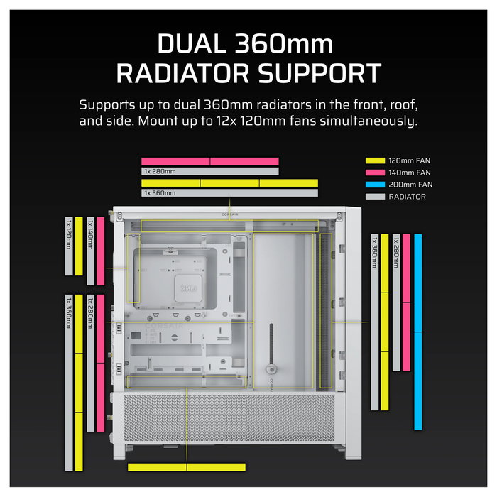 Corsair 4000D White Midi Tower Corsair 4000D White Midi Tower