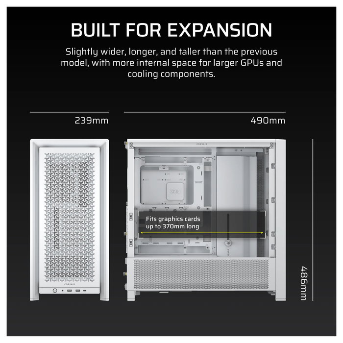 Corsair 4000D White Midi Tower Corsair 4000D White Midi Tower