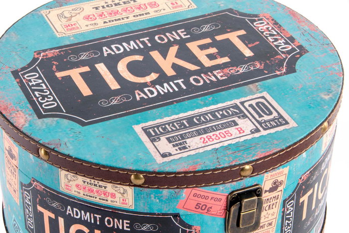 DKD Home Decor Caja Ticket Lienzo No-industrial Set de 2 Piezas 15 x 27 cm