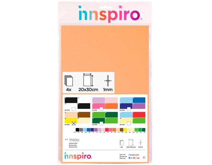 Innspiro Set 4 láminas goma EVA otoño 20x30cm x1mm