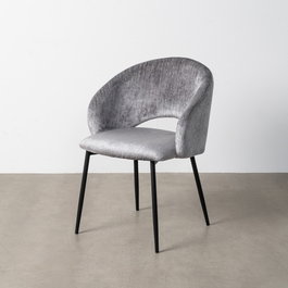 Silla Gris Tejido-Metal Contract 58 X 60 X 80,50 cm (Set de 2)