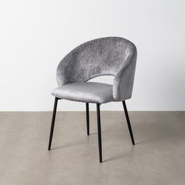 Silla Gris Tejido-Metal Contract 58 X 60 X 80,50 cm