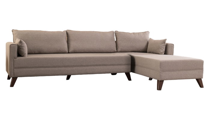 Atelier Del Sofa Sofá Esquinero Derecho Bella 1 Crema 275x165x85 cm