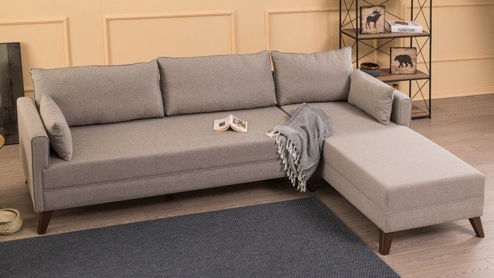 Atelier Del Sofa Sofá Esquinero Derecho Bella 1 Crema 275x165x85 cm