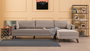 Atelier Del Sofa Sofá Esquinero Derecho Bella 1 Crema 275x165x85 cm