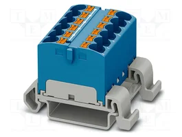 PHOENIX CONTACT PTFIX 12X4-NS35A BU Conector de carril azul de 12 bornas