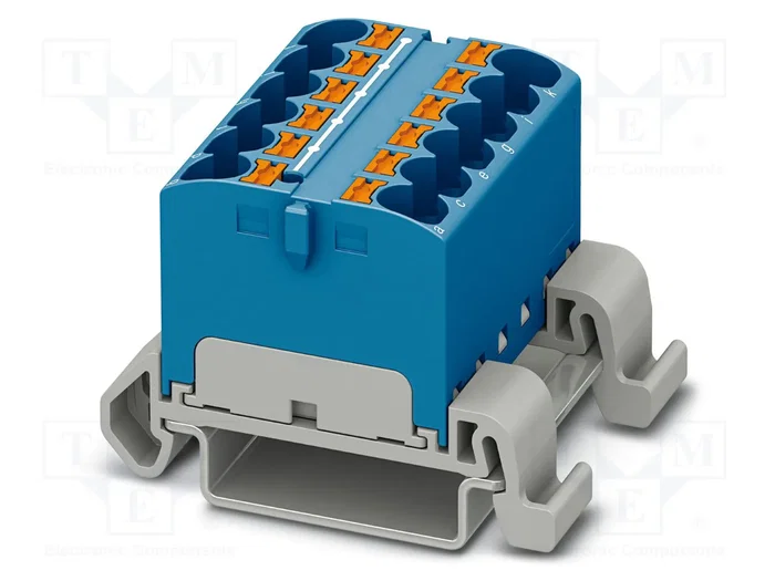 PHOENIX CONTACT PTFIX 12X4-NS35A BU Conector de carril azul de 12 bornas PHOENIX CONTACT PTFIX 12X4-NS35A BU Conector de carril azul de 12 bornas