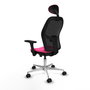 PIQUERAS Y CRESPO Silla de oficina Jorquera Rosa y Negro