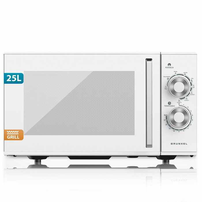Grunkel Microondas con Grill 25L Blanco MWG-25MG