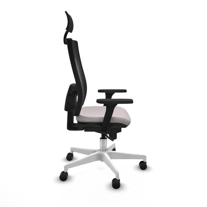 PIQUERAS Y CRESPO Silla de oficina Horna Blanco/Negro con Mecanismo Sincro PIQUERAS Y CRESPO Silla de oficina Horna Blanco/Negro con Mecanismo Sincro