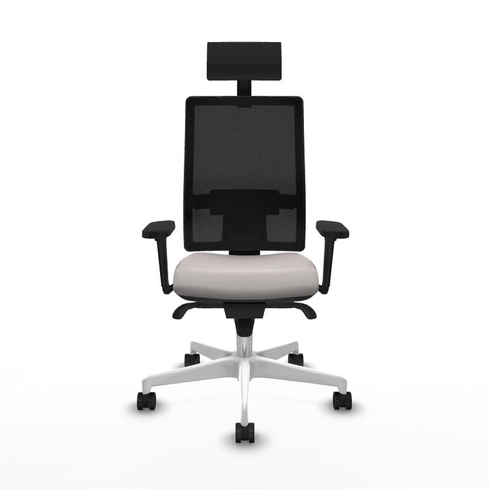 PIQUERAS Y CRESPO Silla de oficina Horna Blanco/Negro con Mecanismo Sincro PIQUERAS Y CRESPO Silla de oficina Horna Blanco/Negro con Mecanismo Sincro
