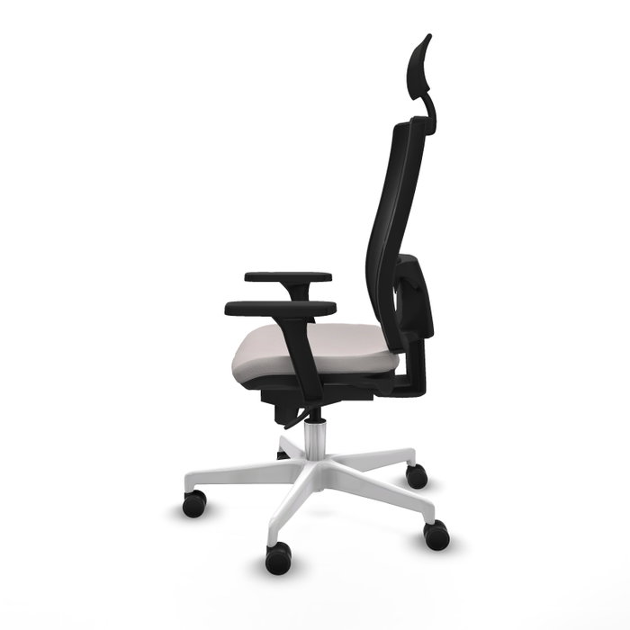 PIQUERAS Y CRESPO Silla de oficina Horna Blanco/Negro con Mecanismo Sincro PIQUERAS Y CRESPO Silla de oficina Horna Blanco/Negro con Mecanismo Sincro