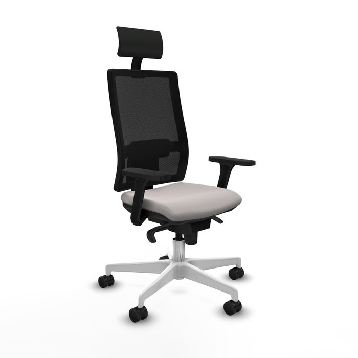 PIQUERAS Y CRESPO Silla de oficina Horna Blanco/Negro con Mecanismo Sincro PIQUERAS Y CRESPO Silla de oficina Horna Blanco/Negro con Mecanismo Sincro