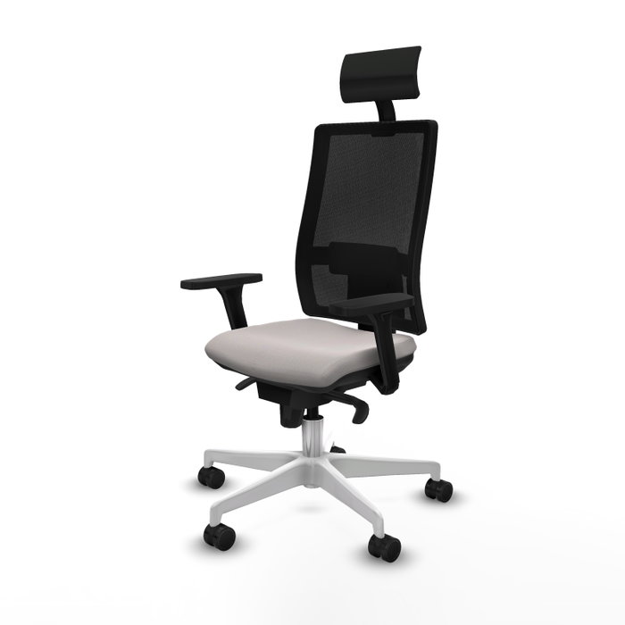 PIQUERAS Y CRESPO Silla de oficina Horna Blanco/Negro con Mecanismo Sincro PIQUERAS Y CRESPO Silla de oficina Horna Blanco/Negro con Mecanismo Sincro