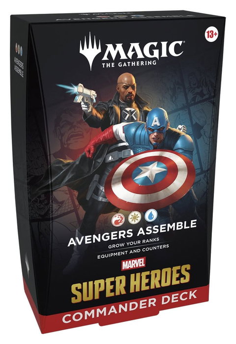 Wizards of the Coast Magic the Gathering Marvel Super Heroes Commander Decks Caja (4) inglés