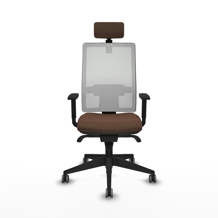 PIQUERAS Y CRESPO Silla de oficina Horna con mecanismo Sincro, Marrón y Blanco PIQUERAS Y CRESPO Silla de oficina Horna con mecanismo Sincro, Marrón y Blanco