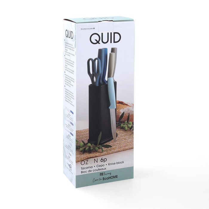 Quid Set Tacoma con Cuchillos y Tijera Ozon Negro