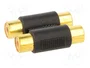 GEMBIRD Adaptador RCA tomacorriente x2 con cobertura dorada