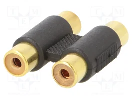 GEMBIRD Adaptador RCA tomacorriente x2 con cobertura dorada