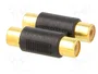 GEMBIRD Adaptador RCA tomacorriente x2 con cobertura dorada