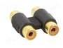 GEMBIRD Adaptador RCA tomacorriente x2 con cobertura dorada