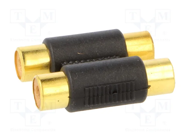 GEMBIRD Adaptador RCA tomacorriente x2 con cobertura dorada