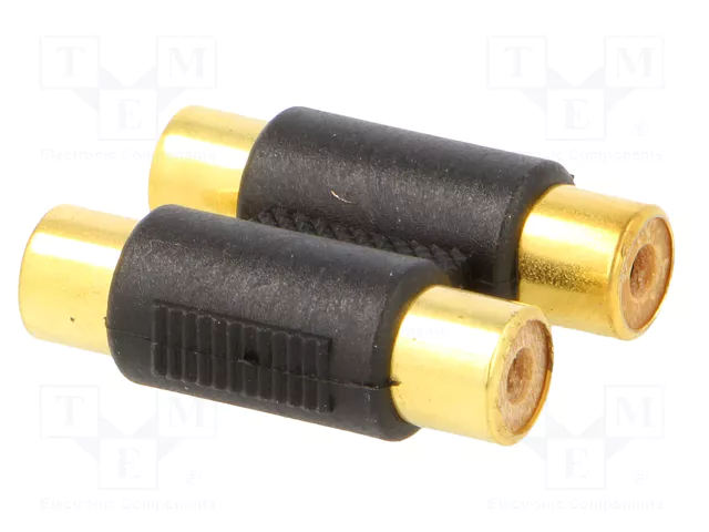 GEMBIRD Adaptador RCA tomacorriente x2 con cobertura dorada