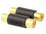GEMBIRD Adaptador RCA tomacorriente x2 con cobertura dorada