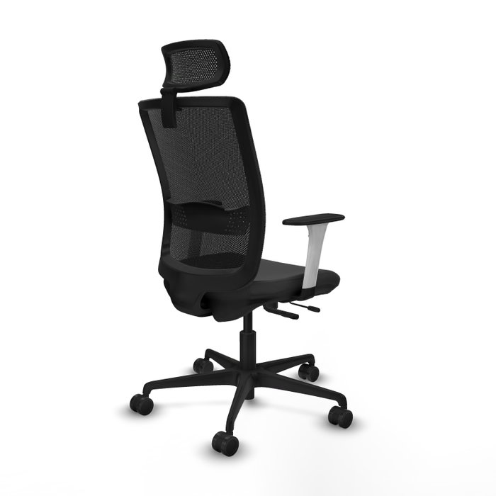 PIQUERAS Y CRESPO Silla de oficina Haches con mecanismo Sincro/Traslack Gris oscuro y Negro