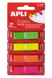 APLI PAPER 160 índices autoadhesivos en zigzag colores surtidos flúor