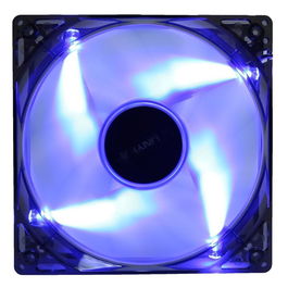 UNYKAch Ventilador 51791 para Caja PC 120mm LED Azul, 9 Aspas, 3 Pines, 1200 RPM, 19 dB, 12V - Gris/Transparente