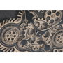 DKD Home Decor Reloj de Pared de Pino y Metal Natural