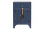Mesita De Noche Oriental DKD Home Decor Azul Dorado 34 x 66 x 45 cm