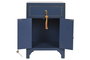 Mesita De Noche Oriental DKD Home Decor Azul Dorado 34 x 66 x 45 cm