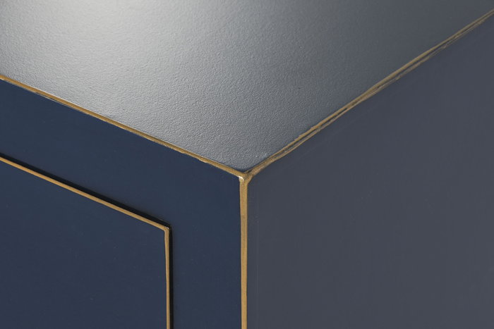 Mesita De Noche Oriental DKD Home Decor Azul Dorado 34 x 66 x 45 cm