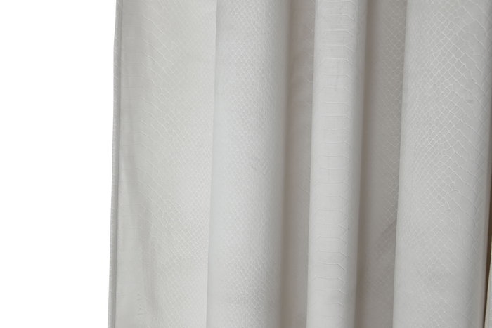 DKD Home Decor Cortina Cocodrile Urban Marfil 260 x 140 cm (2 Unidades) Poliéster Jaquard